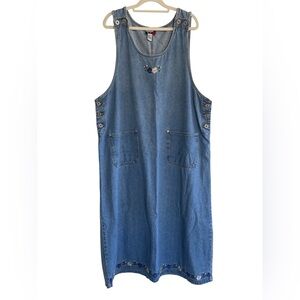 Vintage Denim Jumper Dress 2XL